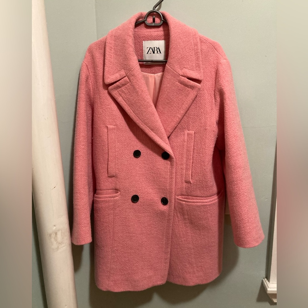 COPY - Pink Zara pea coat